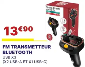 FM TRANSMETTEUR BLUETOOTH USB X3