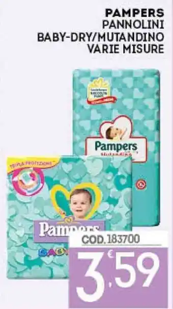 Eurocash Pampers Pannolini Baby-Dry/Mutandino Varie Misure offerta