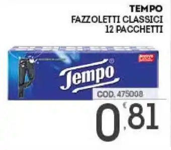 Eurocash Tempo Fazzoletti Classici 12 Pacchetti offerta