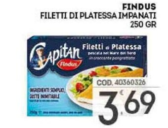Eurocash Findus Filetti Di Platessa Impanati 250 gr offerta