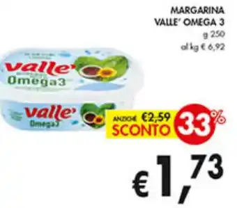 Coal MARGARINA VALLE OMEGA 3 G 250 offerta