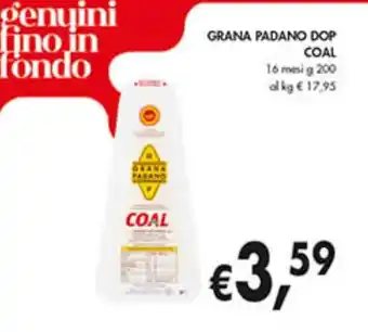 Coal GRANA PADANO DOP COAL 16 MESI G 200 offerta