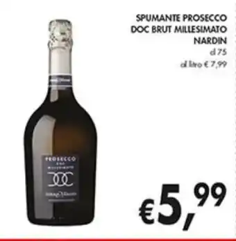 Coal SPUMANTE PROSECCO DOC BRUT MILLESIMATO NARDIN CL 75 offerta