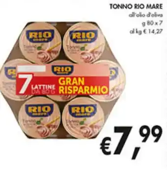 Coal TONNO RIO MARE all'olio d'oliva g 80 x 7 offerta
