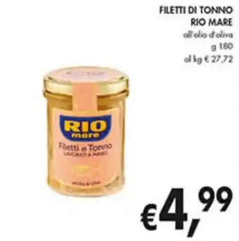 Coal FILETTI DI TONNO RIO MARE all'olio d'oliva g 180 offerta
