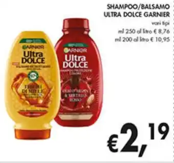 Coal SHAMPOO/BALSAMO ULTRA DOLCE GARNIER ml 250 offerta