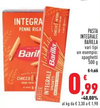 PASTA INTEGRALE BARILLA vari tipi 500 g