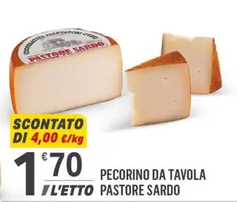 Supermercati Dok PECORINO DA TAVOLA PASTORE SARDO offerta
