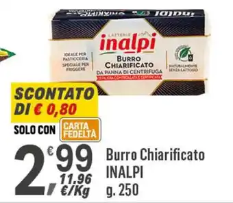 Supermercati Dok Burro Chiarificato INALPI g.250 offerta