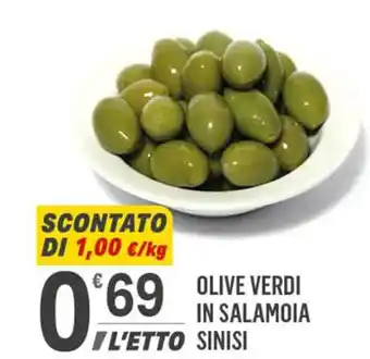 Supermercati Dok OLIVE VERDI IN SALAMOIA SINISI offerta