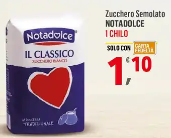 Zucchero Semolato NOTADOLCE 1 CHILO