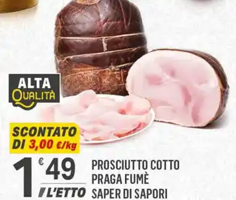 Supermercati Dok PROSCIUTTO COTTO PRAGA FUMÈ SAPER DI SAPORI offerta
