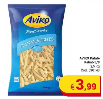 Centro Cash AVIKO Patate Kebab 3/8 2.5 Kg offerta