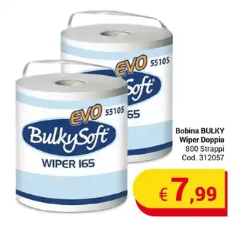Centro Cash Bobina BULKY Wiper Doppia 800 Strappi offerta