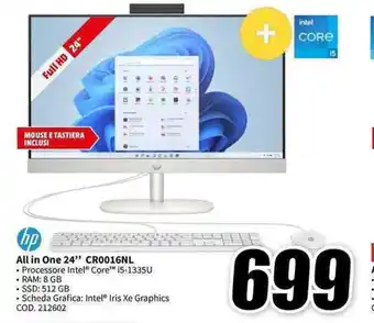 MediaWorld hp All in One 24" CR0016NL offerta