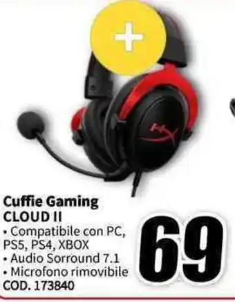 MediaWorld HyperX Cuffie Gaming CLOUD II offerta