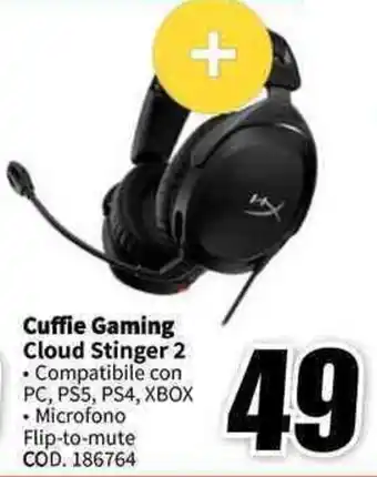 MediaWorld HyperX Cuffie Gaming Cloud Stinger 2 offerta
