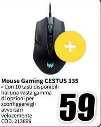MediaWorld Mouse Gaming CESTUS 335 offerta