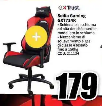 MediaWorld GX Trust Sedia Gaming GXT714R offerta