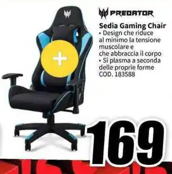 MediaWorld PREDATOR Sedia Gaming Chair offerta