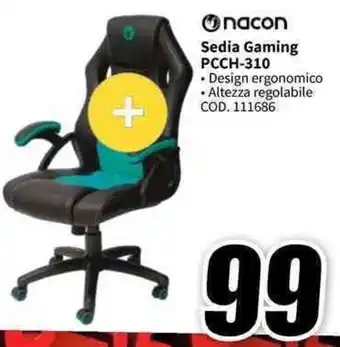 MediaWorld nacon Sedia Gaming PCCH-310 offerta