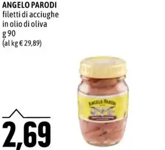 Emi Supermercati ANGELO PARODI filetti di acciughe in olio di oliva g 90 offerta