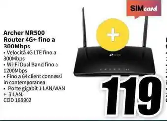 Archer MR500 Router 4G+ fino a 300Mbps