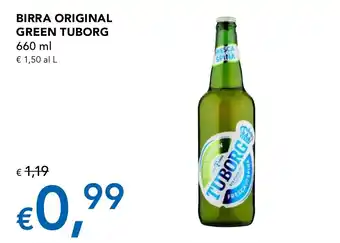 Migross Supermercati e Market BIRRA ORIGINAL GREEN TUBORG 660 ml offerta