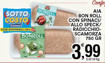 Gecop Aia Bon Roll con Spinaci/Allo Speck/Radicchio-Scamorza 750gr offerta