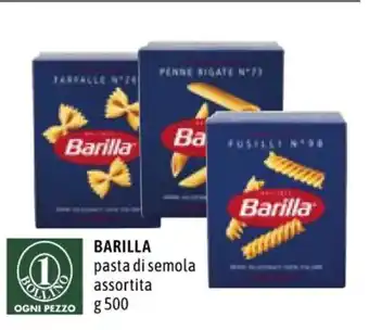 BARILLA pasta di semola assortita g 500