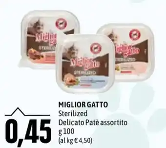 Emi Supermercati MIGLIOR GATTO Sterilized Delicato Patè assortito g 100 offerta
