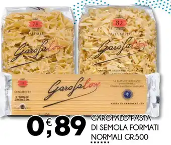 GAROFALO PASTA DI SEMOLA FORMATI NORMALI GR.500