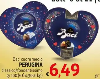 Baci cuore medio PERUGINA classico/fondentissimo gr 100
