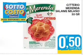 Gecop Citterio Merenda Salame Milano 30gr offerta