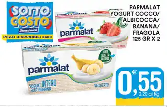 Gecop Parmalat Yogurt Cocco/Albicocca/Banan/Fragola 125gr x 2 offerta