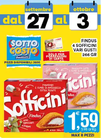Gecop Findus 4 Sofficini vari gusti 266gr offerta