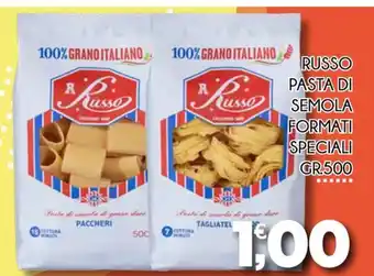 Enne Market RUSSO PASTA DI SEMOLA FORMATI SPECIALI GR.500 offerta