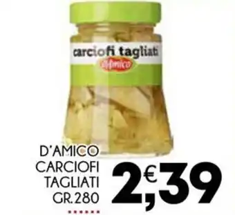 Enne Market D'AMICO CARCIOFI TAGLIATI GR.280 offerta
