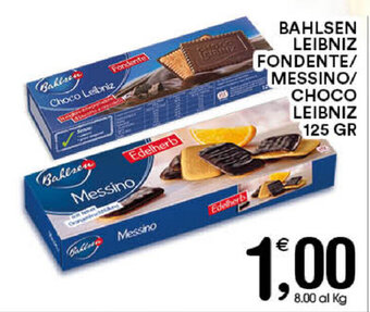 Bahlsen Leibniz Fondente/Messino/Choco Leibniz 125gr