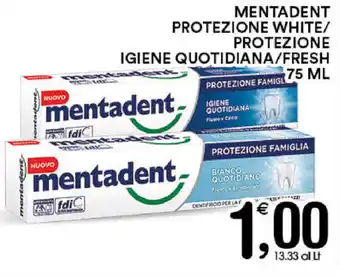 Gecop Mentadent Protezione White/Protezione Igiene Quotidiana/Fresh 75ml offerta