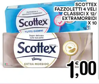Gecop Scottex Fazzolettini 4 veli classici x 12/Extramorbidi x 10 offerta