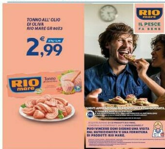 Vivo Supermercati Rio Mare Tonno All'Olio Di Oliva offerta