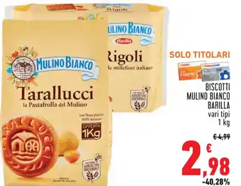 Conad BISCOTTI MULINO BIANCO BARILLA vari tipi 1 kg offerta