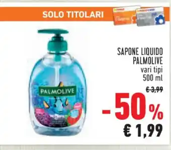 Conad SAPONE LIQUIDO PALMOLIVE vari tipi 500 ml offerta