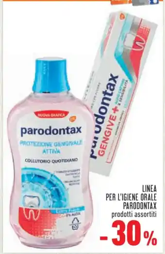 Conad LINEA PER L'IGIENE ORALE PARODONTAX prodotti assortiti offerta