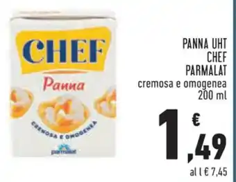 Conad PANNA UHT CHEF PARMALAT cremosa e omogenea 200 ml offerta