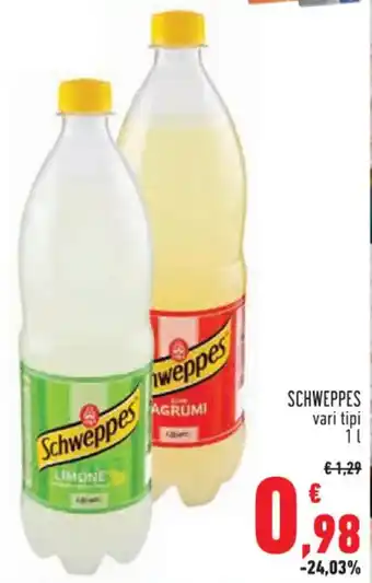 Conad SCHWEPPES vari tipi 1 L offerta