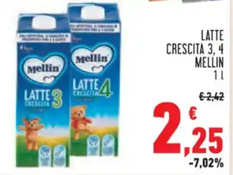 Conad LATTE  CRESCITA 3, 4 MELLIN 1 L offerta