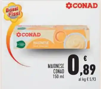Conad MAIONESE CONAD 150 ml offerta