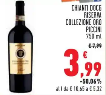 Conad CHIANTI DOCG RISERVA COLLEZIONE ORO PICCINI 750 ml offerta